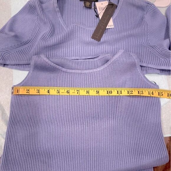 House Of Harlow 1960 Blue Knit Mini Dress 2 Pieces Set.Size XL - Picture 14 of 14